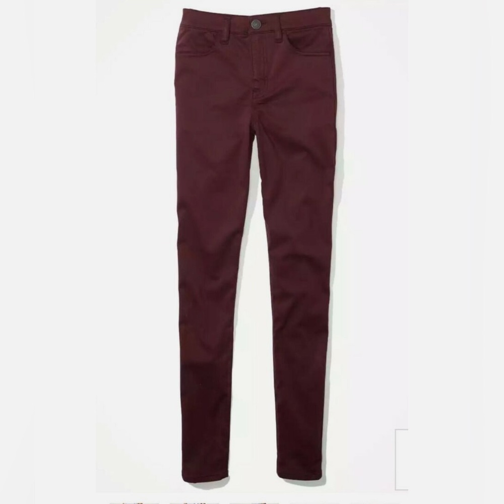 American Eagle Burgundy Jean Jegging Women's Size 12 Short